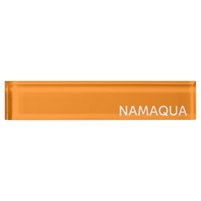 Namensschild Namaqua orange Namensplakette (Vorderseite)