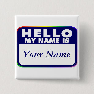 Namensschild - schaffen Sie Ihre Selbst Button