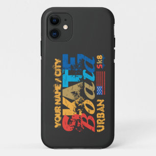 Namensschild-Skateboard Städtische SK8-Distressive Case-Mate iPhone Hülle