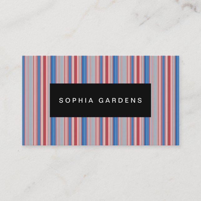 Namensschild - Streifen 310515 (14) Visitenkarte (Vorderseite)