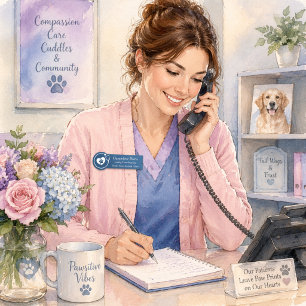 Namensschild Veterinärklinik-Mitarbeiterabzeichen
