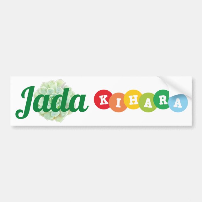 Namensschilder Jada und Kihara Autoaufkleber (Vorne)