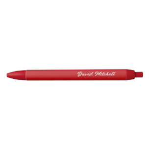 Namensstift-Set mit Namen – Elegantes Rot Kugelschreiber