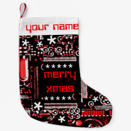 NamensStrumpf des Stromkreis-Rotes 2 Kleiner Weihnachtsstrumpf