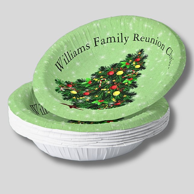 Namenstext anpassen Weihnachtsbaum 20xx Pappteller (Von Creator hochgeladen)