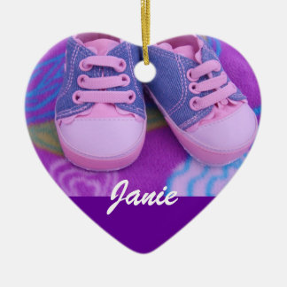 Namensverzierungs-Geschenke des Baby-Kindes rosa Keramik Ornament
