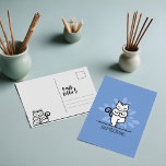 NaMEOWste Katze In einer Yoga-vermittelnden Tree-P Postkarte<br><div class="desc">Niedliche und lustige Cat Yoga Thema Postkarte zu senden an Freunde oder Familie. Unser Design zeigt unsere von Hand gezeichnet Yogakatze in einer Yoga-Baum-Pose, schließt ihre Augen und meditiert. Die Farben des Hintergrundes und des Katzenlogos/ der Illustration können durch einen Klick auf eine weitere Anpassung geändert werden. Auf der Rückseite...</div>