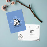 NaMEOWste Niedliche Katze In einer Yoga vermitteln Postkarte<br><div class="desc">Niedliche und lustige Cat Yoga Thema Postkarte zu senden an Freunde oder Familie. Unser Design zeigt unsere von Hand gezeichnet Yogakatze in einer siddhasana Yoga-Pose, schließt ihre Augen und meditiert. Die Farben des Hintergrundes und des Katzenlogos/ der Illustration können durch einen Klick auf eine weitere Anpassung geändert werden. Die Rückseite...</div>