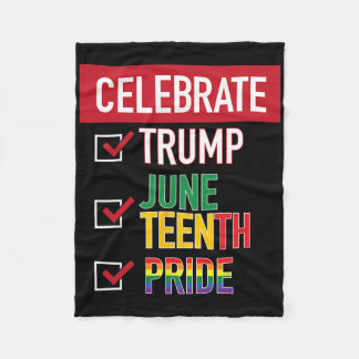 Nameplate-Kontrollkästchen Trump Juneteenth Stolz  Fleecedecke