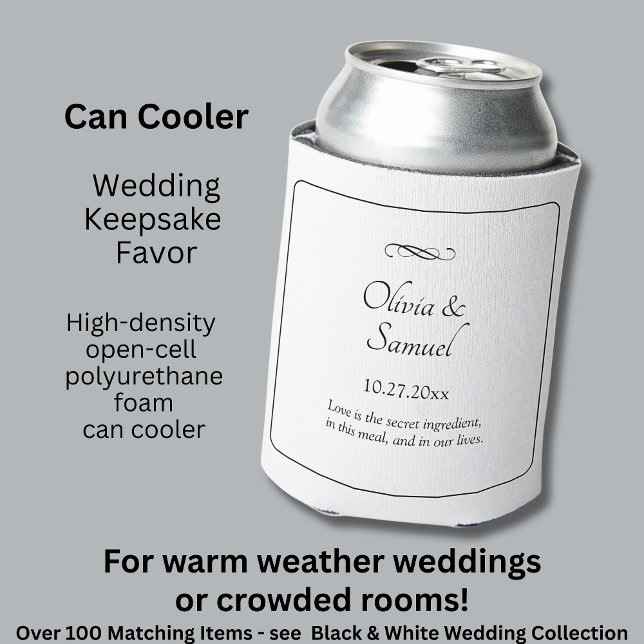 Names Date Message Black White Infinity  Dosenkühler (Von Creator hochgeladen)