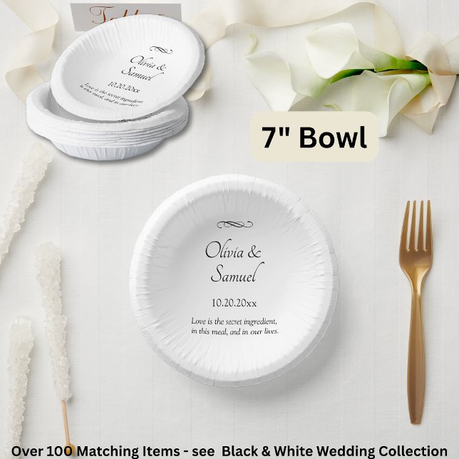 Names Date Message Black White Infinity Scroll, 7" Pappteller (Von Creator hochgeladen)