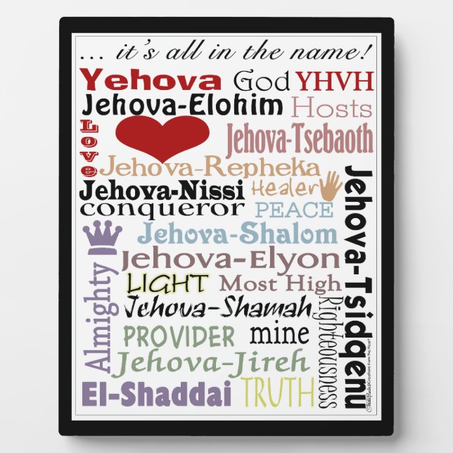 Names of God-Subway Art Fotoplatte (Vorderseite)