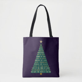 Names of Jesus Christmas Tree Tasche