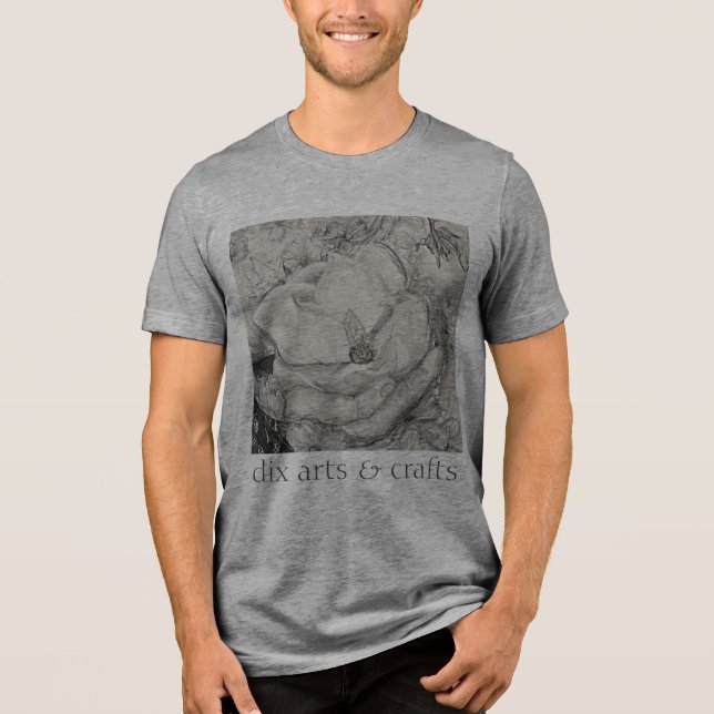 namesake magnolia, Blume, Stoff, Baumwolle & Hand Tri-Blend Shirt (Vorderseite)