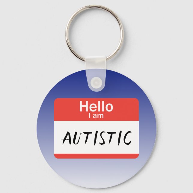 Nametag Autistic Schlüsselanhänger (Vorderseite)