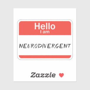 Nametag Neurodivergent individuell zugeschnittenes Aufkleber