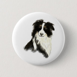 Nametext Grenzcollie-Hundehaustier Button