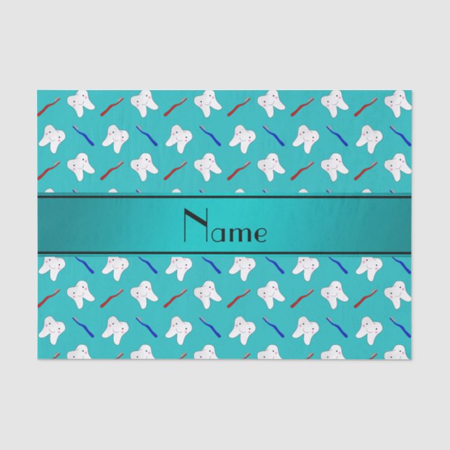 Nametürkisbürsten und Zahnmuster Seidenpapier (Vorderseite)