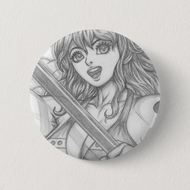 Nami ~ Katzen Einbrecherin Button (Vorderseite)