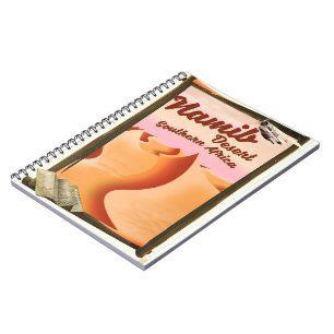 Namib Wüste, Südafrika Reiseplakat Notizblock