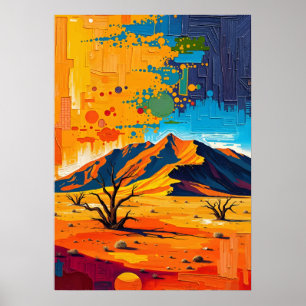 Namib-Wüste – Zeitlose Dünen aus Gold Poster