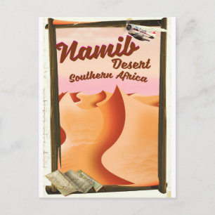 Namib-Wüsten-Reiseposter, Südafrika Postkarte