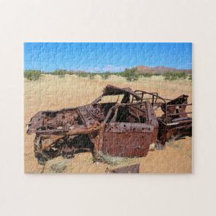 Namibia Africa Car Wreck Bullet Holes Landschaft