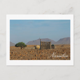 Namibia Africa Himba Settlement Structures Postkarte