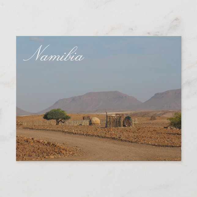 Namibia Africa Himba Settlement Structures Postkarte (Vorderseite)