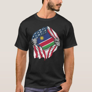 Namibia-Blutflagge im Inneren von Me Namibia T-Shirt