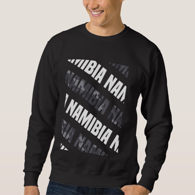 Namibia Camouflage Pattern Gray Camouflage Sweatshirt (Vorderseite)