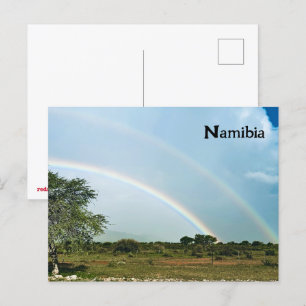 Namibia Double Rainbow Postkarte