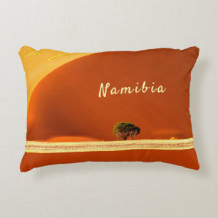 Namibia-Dunes aus Sossusvlei-Foto mit Text Dekokissen
