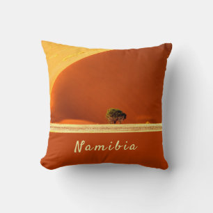 Namibia-Dunes aus Sossusvlei-Foto mit Text Kissen