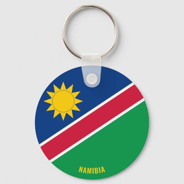 Namibia Flag Charming Patriotic Schlüsselanhänger (Vorderseite)