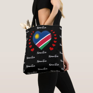 Namibia Flag & Heart Namibia Flag Mode / Sport Tasche