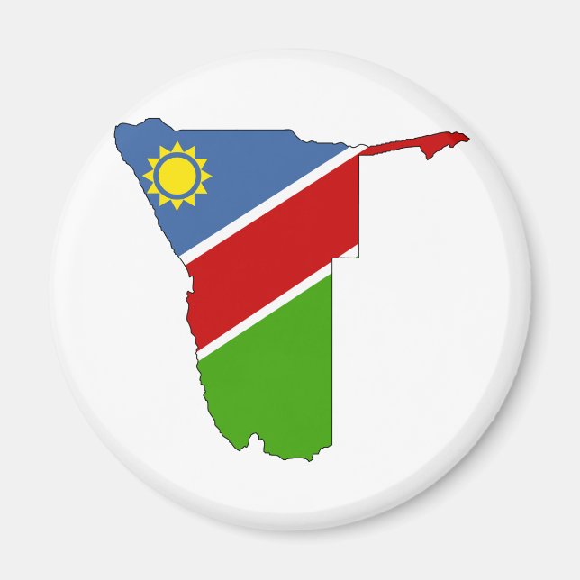 Namibia Flag Karte Magnet (Vorne)