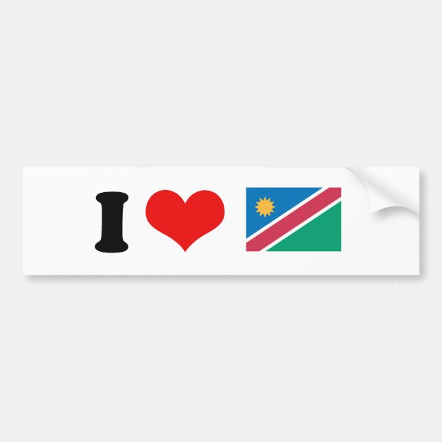 Namibia-Flagge Autoaufkleber (Vorne)