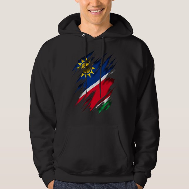Namibia-Flagge Hoodie (Vorderseite)