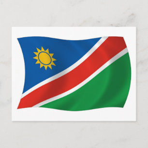 Namibia-Flagge-Postkarte Postkarte