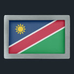 Namibia-Flagge Rechteckige Gürtelschnalle<br><div class="desc">Patriotische Flagge Namibias.</div>