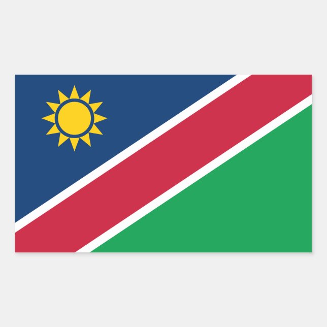 Namibia-Flagge Rechteckiger Aufkleber (Vorderseite)