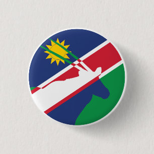 Namibia Gemsbok Namibische Nationale Tierflagge Button