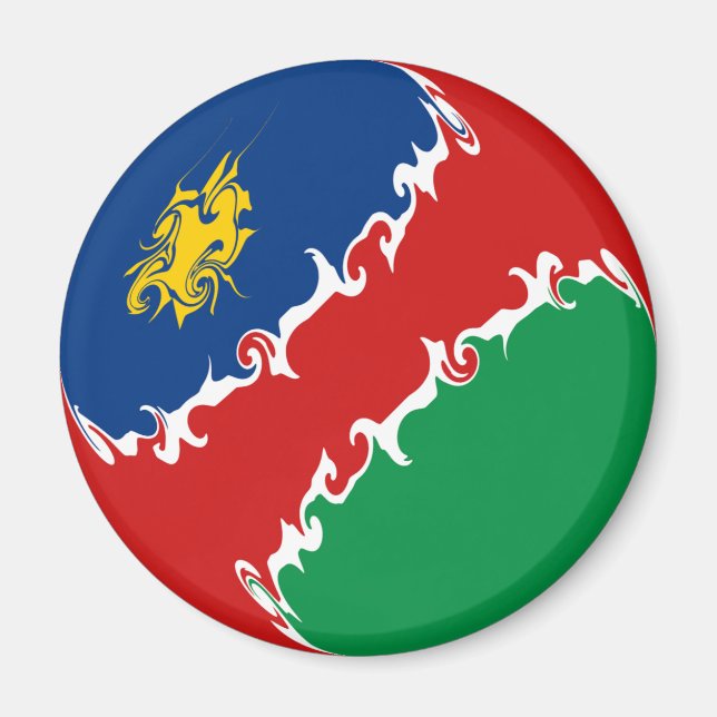 Namibia Gnarly Flag Magnet (Vorne)