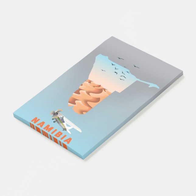 Namibia-Karte Post-it Klebezettel (angewinkelt)