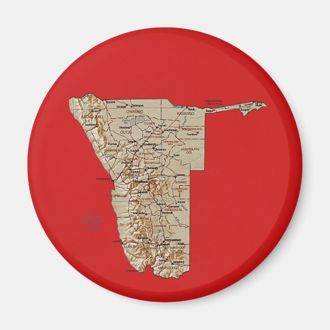 Namibia-Kartenmagnet Magnet (Vorne)