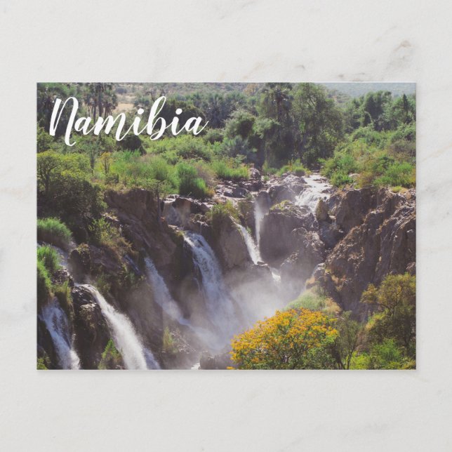 Namibia Kunene River Epupa Falls Landschaft Natur Postkarte (Vorderseite)