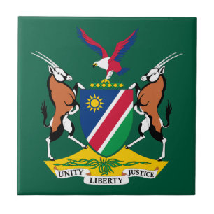 Namibia Landeswappen Symbol Emblem Flagge Fliese