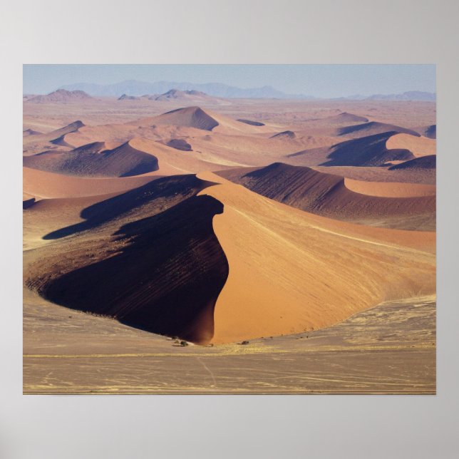 Namibia, Namib-Naukluft Park. Luftbild Poster (Vorne)