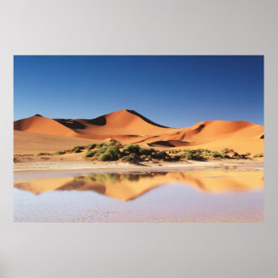 Namibia, Region Sossusvlei, Sanddünen in der Wüste Poster
